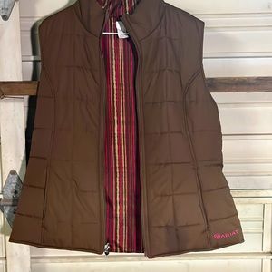 Brown Ariat vest size large women's no holes no tears no stains